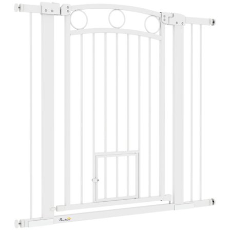Rootz No-Drill Pet Stair Gate - Koiran portti - Säädettävä turvakatto - Kaksoislukko - 76-104W x 96K cm