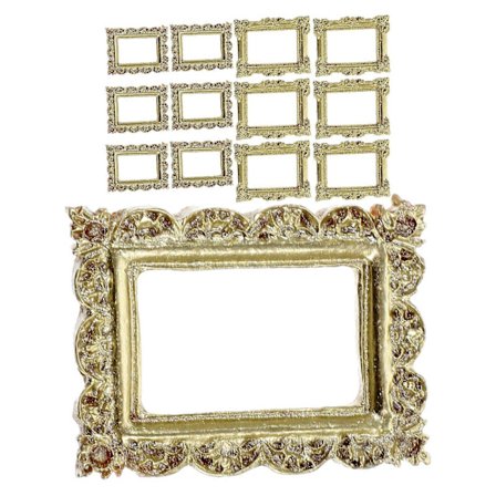 Mini Vintage Fotoramar 20st Retro Harts Hantverk Dekorativ Antik Design För Heminredning Presentutdelning[D]