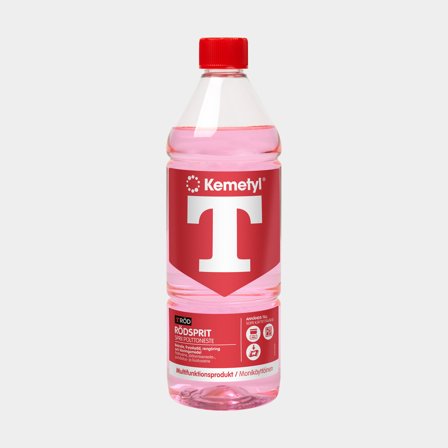 Spiritus Kemetyl T-Röd, 1 Liter - Camping