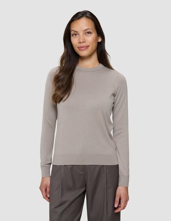 Shaping New Tomorrow - Damen - Fine Knit Crewneck - Dark Sand - Größe S