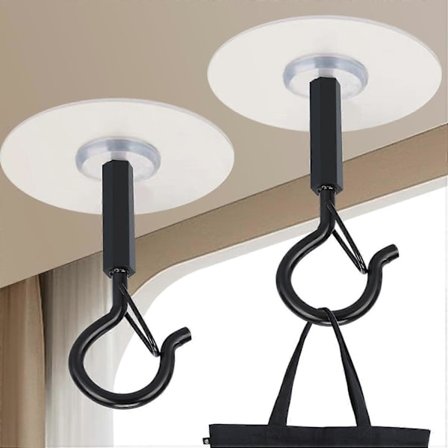 Selvklæbende loftkroge, 4-pak Superkraftige selvklæbende kroge til hængende planter, lamper, vindspil, lanterner, stærke uden boring udendørs