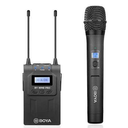 UHF Dubbelkanal Kondensator Trådlös Mikrofon Intervju Live Streaming Mic