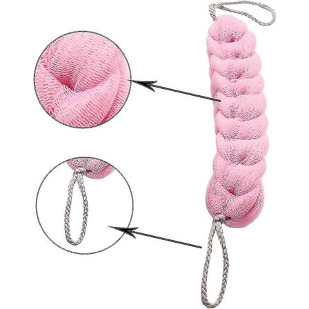 3 stk Loofah Svamp Myk Fin Mesh Dusj Blom Lang Farge Svamp For Bad