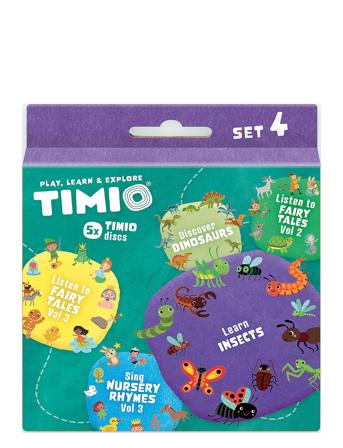 Timio Disc Set 4 - Nursery Rhymes, Fairy Tales, Dinosaurs And Small Insects Timio Patterned