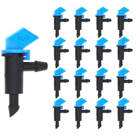 100-pack flaggbevattningsdroppspridare 8L/H trädgårdsbevattningsdroppspridare bevattningsdroppspridare flaggdroppspridare droppbevattning