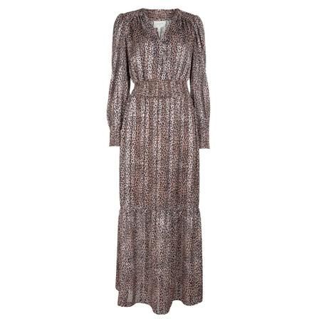 Dante 6 Elisabel Printet Maxi Dress , Bruin , Dames , Maat: L Maxi jurken