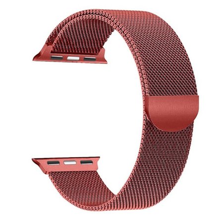 Apple Watch Series 4 44 mm milanesiskt klockarmband i rostfritt stål - Röd