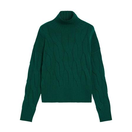 Max Mara Studio Strik Grøn, Dame Rullekraver