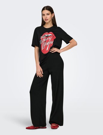 ONLY Onlrolling Stones Life S/S Top Box Jrs - Black - XS