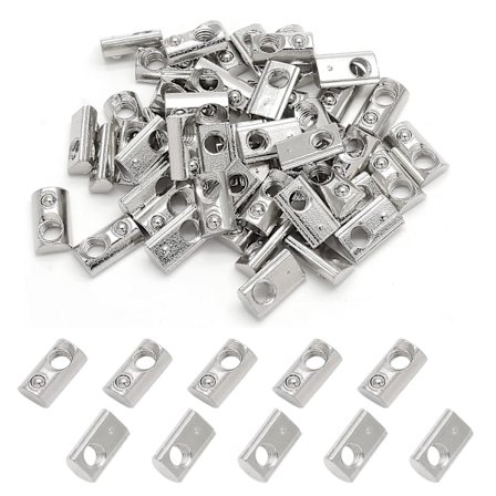 M5 Jousikuormitteinen T-mutteri 2020 Alumiiniprofiili T-mutterit (100kpl)