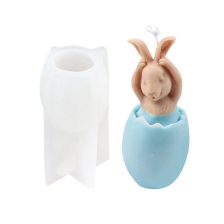 Påskehareform Kreativ Form Fleksibel Klar Tekstur Non-stick Nem Afstøbning Dekorativ Fødevaregodkendt Håndlavet 3d Påskehare Silikone Diy Mo