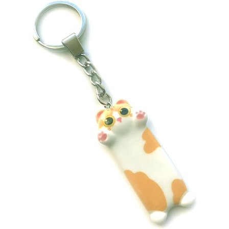 Nyckelring - Katt - Hartsberlock. Öppen Ring. Nyckelring. Söt Tecknad Katt Nyckelring