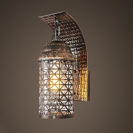 Rustiikki Lodge -seinälamput, metalliset vintage-valaisimet