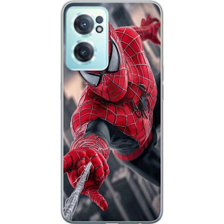 Kompatibel Mobilcover til OnePlus OnePlus Nord CE 2 5G Dynamisk Spider-Man-illustration i action-perspektiv, superheltetema med bevægelsesenergi og c