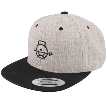 Berzerk - Grey snapback Czapka Z Daszkiem - Workout Fitness Logo Grey/Black Snapback @ Hatstore