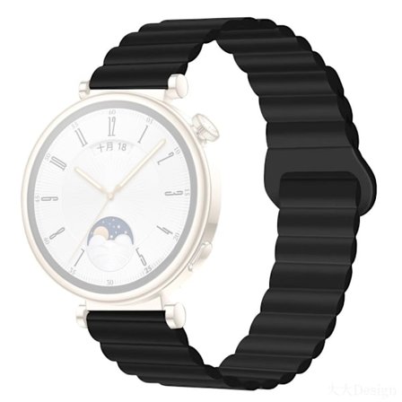 Garmin Forerunner 265S / 255S / Venu 2S Silikonarmband 18mm Magnetiskt Armband - Svart