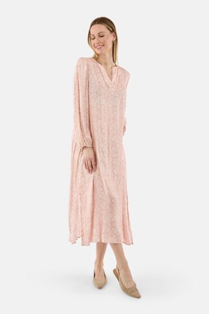 B. COPENHAGEN - Lang Kjole – Rosa – Mønstret