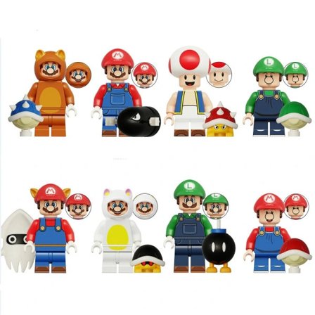 Super Mario Byggklossar Action Minifigur Leksaker Present till barn