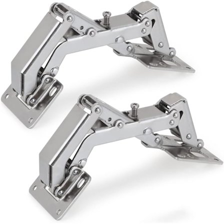 Skap Dør Hengsel Dør Hengsler 170 Grader Skap Hengsler, Usynlig Kjøkkenskap Hengsel, Vid Vinkel Dør Hengsel Sett med 2, med Buffer Demper
