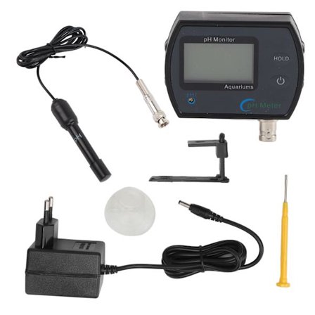 LCD PH-måler Stor Skærm Vandkvalitetstester med Baggrundsbelysning EU-stik 230-240V
