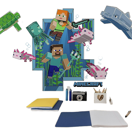 Yhteensopivuus (1 kpl:n setti) 79*30cm Creeper Sisätilojen seinätarra, Minecraft juoksee pois