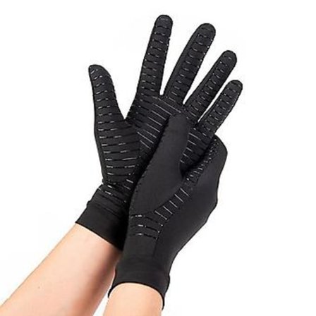 Kompresjonshansker for sportsgjenoppretting Unisex Sklisikre Halvfingerhansker (L Svart Full Finger)