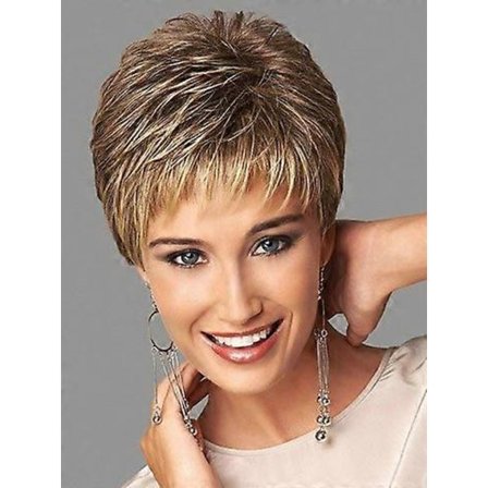 Pixie Parykker for Kvinner Naturlig Kort Hår Dame Parykker