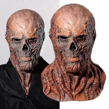 Halloween Stranger Things Sæson 4 Vecna Cosplay Maske Hovedbeklædning Voksne Horror Dæmon Monster Djævel Latex Maske Kostume Festrekvisitter