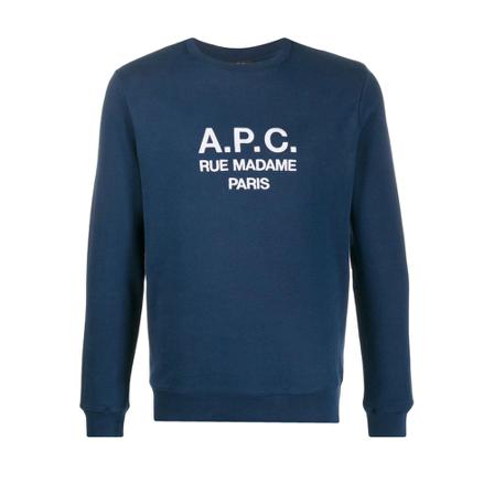 A.p.c., Sweatshirts Hoodies Niebieski, Mężczyzna, Rozmiar: M