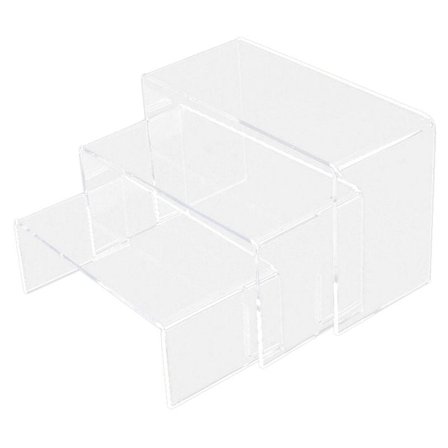 3-vånings transparent akryldisplayställ Riser Showcase Kosmetika Makeup Collection Display Förvaringsställ Organizer Hållare