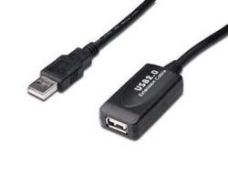 Digitus USB 2.0 Repeater Cable DA-73101 - USB-forlengelseskabel - USB til USB - 15 m