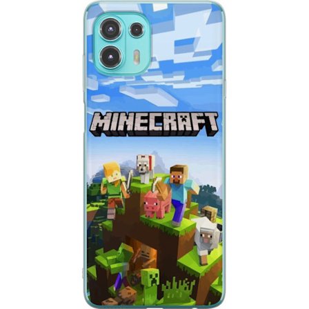 Yhteensopiva Puhelinkuori Motorola Motorola Edge 20 Lite Minecraft Creeper lohko pikseli retro peli
