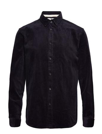 Akleif Corduroy Shirt Skjorta Casual Svart Anerkjendt