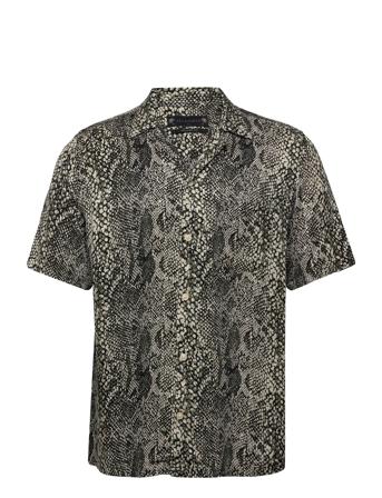 Reptilia Ss Shirt Kortermet Skjorte Svart AllSaints
