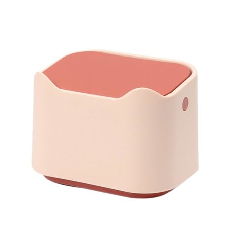 Enkel Papirkurv Skrivebords Papirkurv til Skrivebord Køkken Badeværelse Kontor Soveværelse - Pink Orange