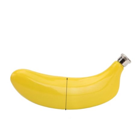 5 oz Bananformad Höftkolv Pot Rostfritt Stål Vinflaskor