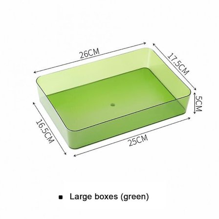 Klar Skuffeorganizer Transparent Skuffedeler Opbevaringsboks Badeværelse Makeup Organizer Køkken