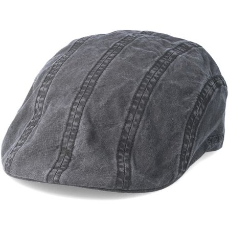 Stetson - Svart flatcap Keps - Ivy Delave Organic Cotton Washed Black Flatcap @ Hatstore