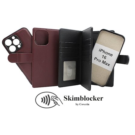 Skimblocker iPhone 16 Pro Max XL Magnet Plånboksfodral