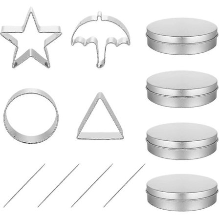 12 kpl Squid Game -kakkumuotteja ruostumattomasta teräksestä, Squid Game -karkkimuotti [db]