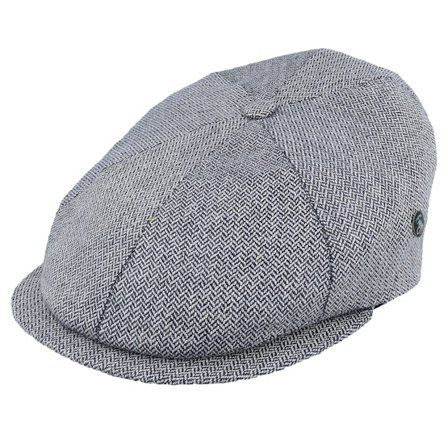 City Sport - Blauw flatcap Cap - Fantasie Navy Flat Cap @ Hatstore