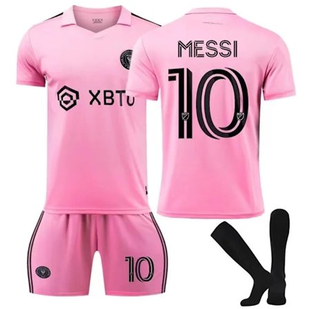 MIA MI Messi T-shirt No10 Fotbollströja Pojke Barn T-shirt Set Vuxen Sportkläder Flicka Sportdräkt Skyddskläder Cosplay Kit B2