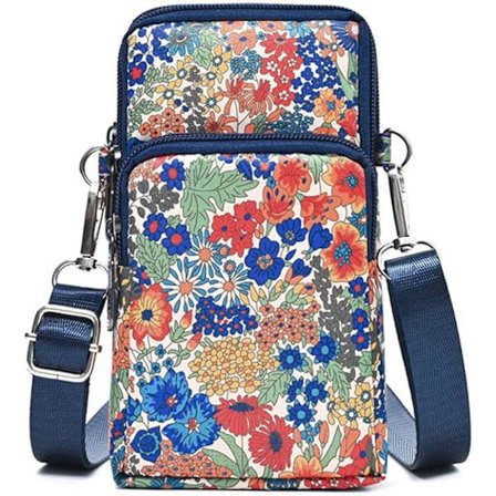 Crossbody taske til kvinder – mini telefontaske med skulderrem og pung – unisex nylon armtaske