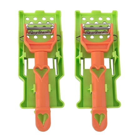 2025 Senaste Modell Cocororo Skalare Dubbel Julienne Grönsaksskalare 2-i-1 Multifunktionell Köksredskap för Potatis Apelsin Citron