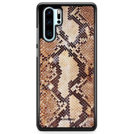 Bjornberry Hårdskal Huawei P30 Pro - Brun Ormskinn