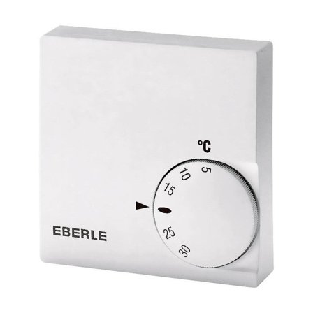Eberle RTR-E 6721 Rumstermostat bimetall, 230V, 5-30 °C Utvändig ratt, växlande, Värme