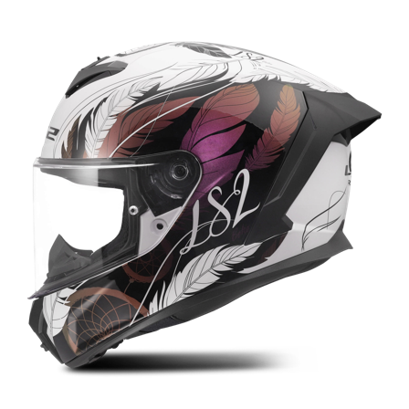 LS2 FF820 Rapid III Boho Integralhjälm Vit/Svart/Rosa M