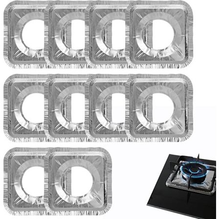 23×23cm Kaasulieden Suoja, Kaasuliesi Matto, Kaasupolttimon Lieden Suoja, Alumiinifolio Kaasulieden Suoja, Liesille, Kaasuliedelle, 10kpl