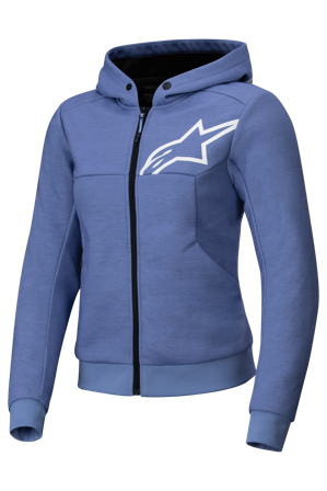 Felpa Moto Donna Alpinestars Stella Chrome V2 Sport Blu/Viola/Bianco L