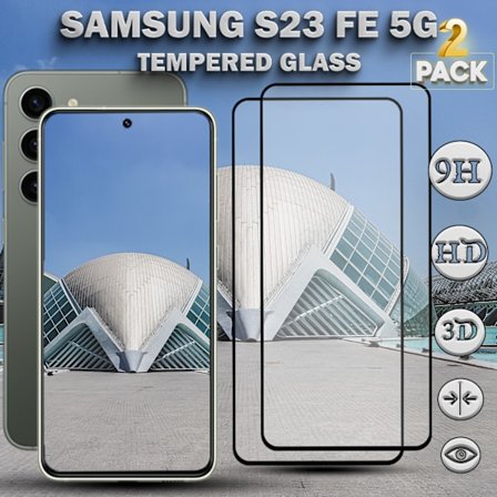 2-Pack Samsung S23 FE 5G - 9H Härdat Glass - Super Kvalitet 3D